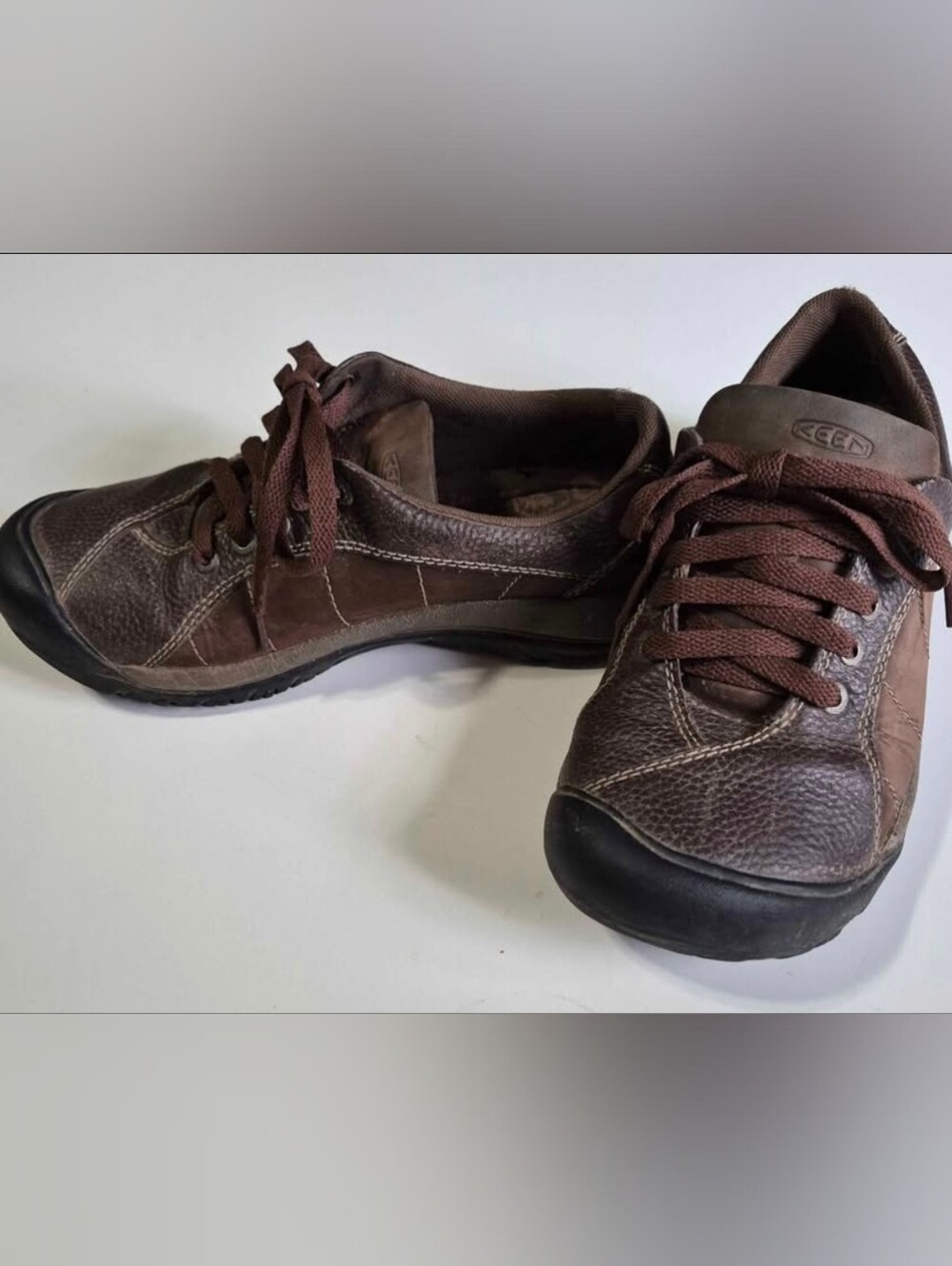 Keen Womens Size 8 Brown Leather Casual Lace-Up Shoes